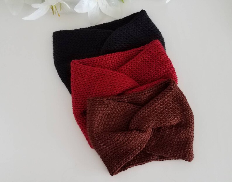 winter hats, Knitted Twisted earwarmerheadband