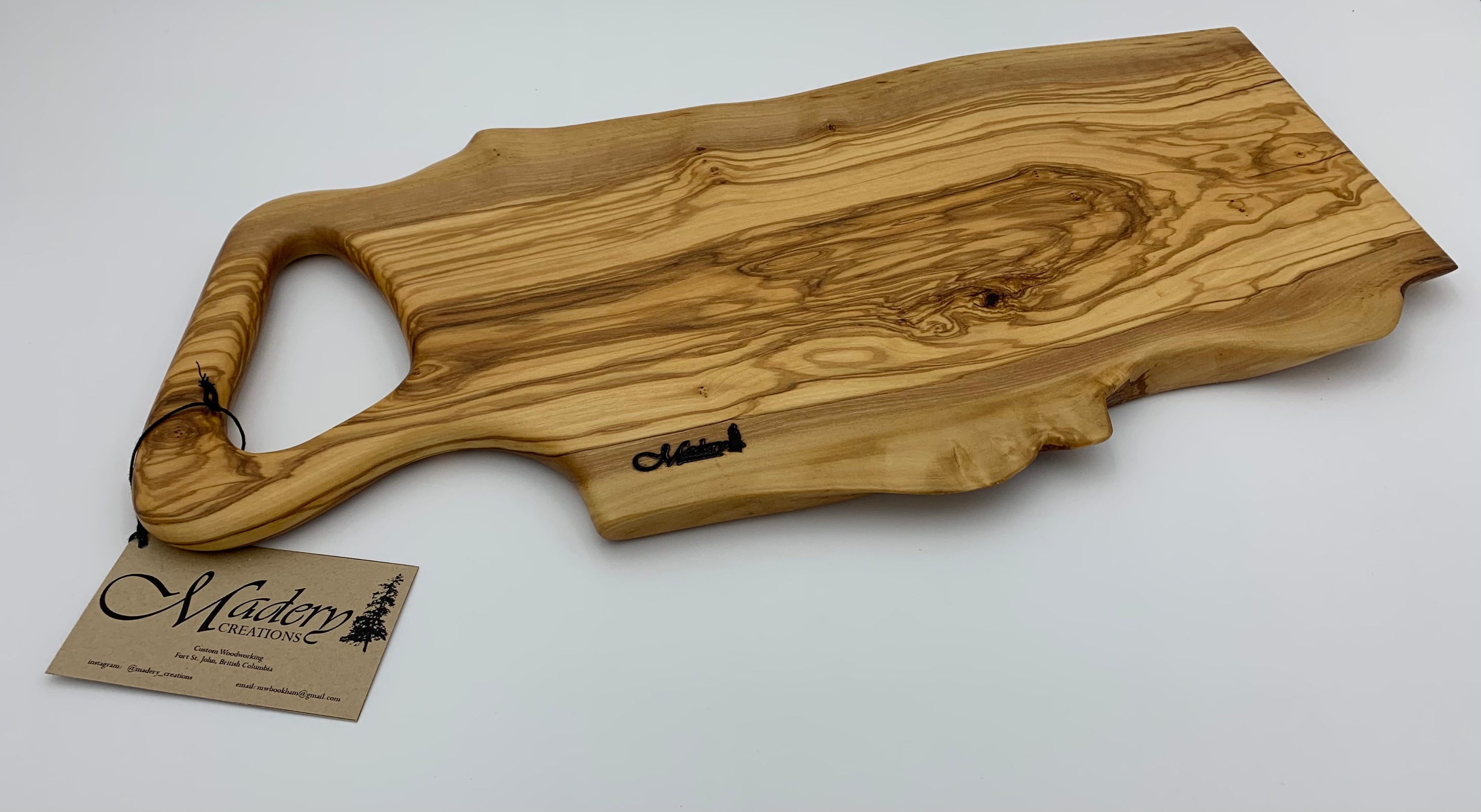 Solid Olive Wood Serving/Charcuterie Board Live Edge Etsy