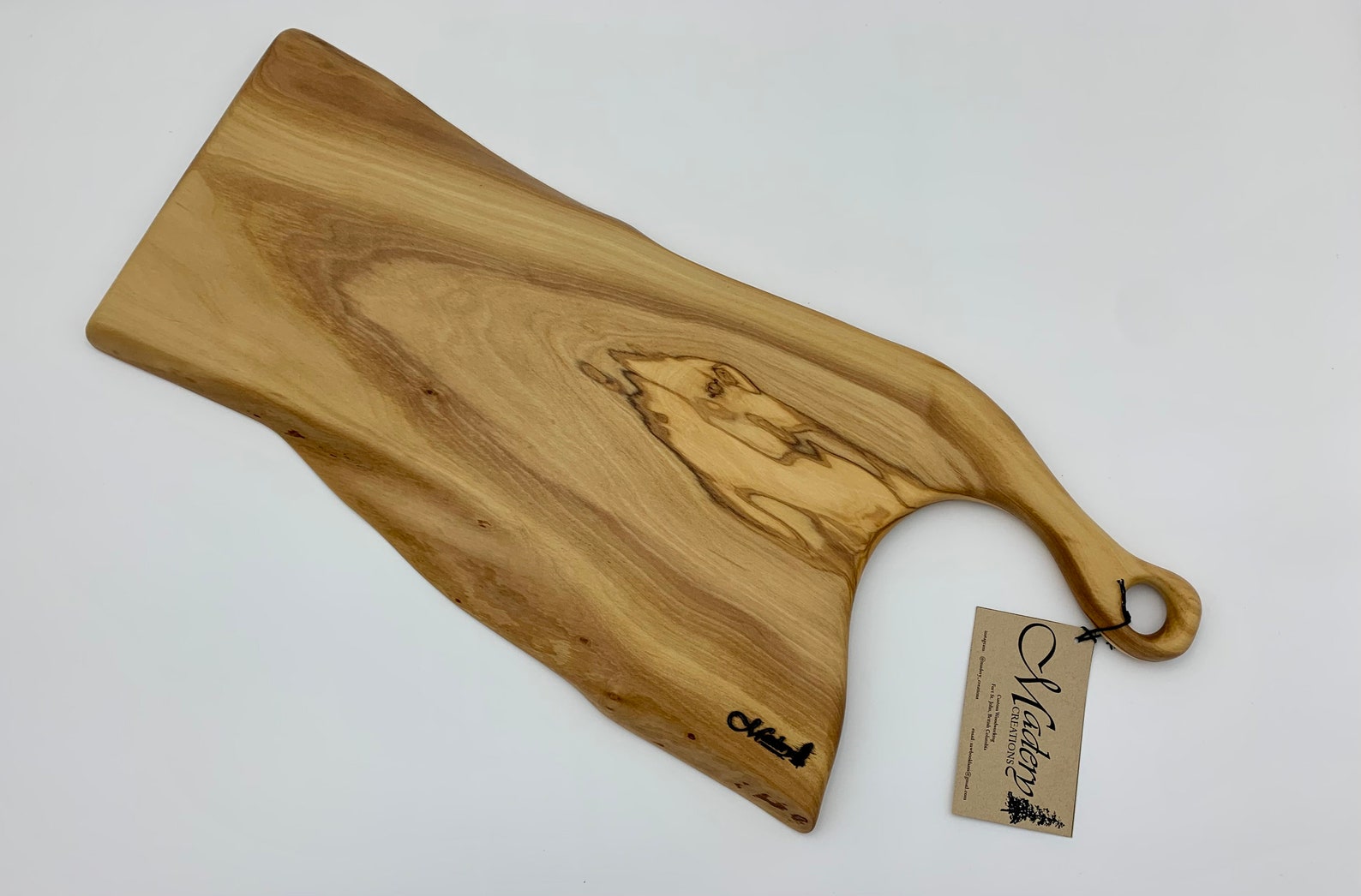 Solid Olive Wood Serving/Charcuterie Board Live Edge Etsy