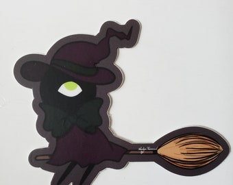 Witch baby Vinyl sticker/ Die cut sticker/ Laptop sticker