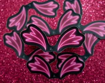 Cupid’s Wings Vinyl sticker/ Die cut sticker/ Laptop sticker/ Neon sticker