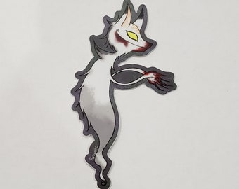 Yokai Fox Vinyl Sticker/ Die cut sticker/ Laptop sticker