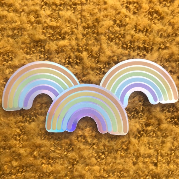 Holographic pastel rainbows