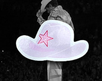 Harry's Hat | Harry's Cowboy Hat | Pink Cowboy Hat Sticker | Harry Sticker | Styles Sticker | Holographic Sticker | Nashville | Austin