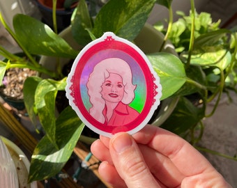 Dolly Parton Sticker | Dolly | Holographic | Dolly Vibes | Holographic Sticker | Laptop Sticker | Bottle Sticker