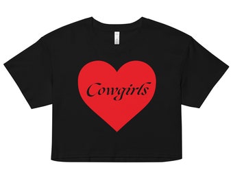 I Love Cowgirls Cropped Tee