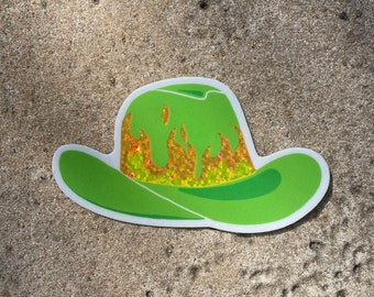 Holographic Hat | Bachelorette Party Favor | Sticker | iridescent Sticker | Cowboy Hat | Holographic | Nashville Austin Bachelorette Party