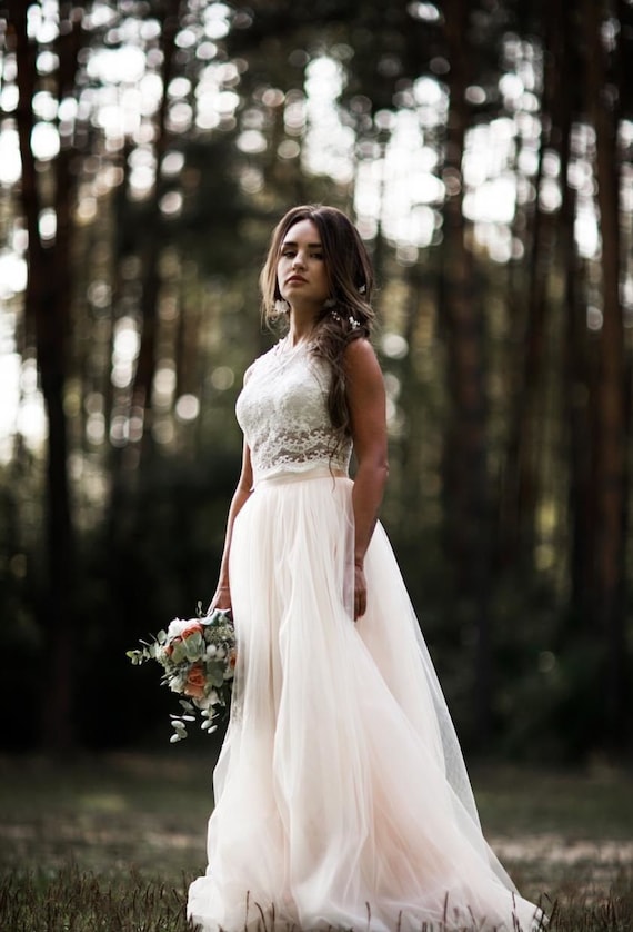 Wedding Tulle Skirt Women Bridal Skirt Soft Tulle Skirt Ivory
