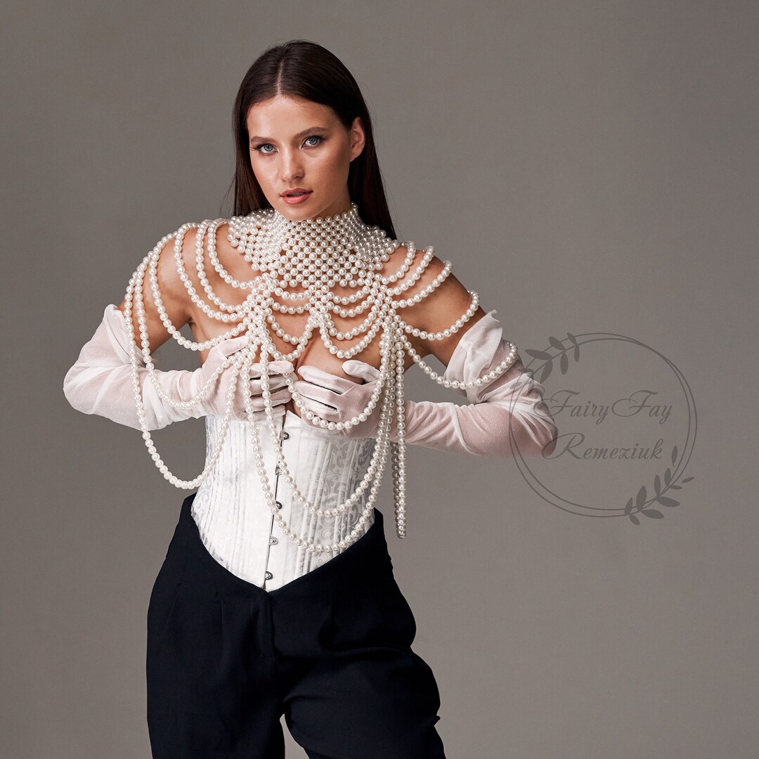 thumbnail image 2 of Gold Metal Scorpion Charm Necklace – Long Chain Body Harness, Rhinestone Accents 2 of 6