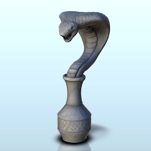 Cobra with jar (+ pre-supported version) (3) - STL 3D Printing Printer Model Sla Fdm Prints D&D RPG