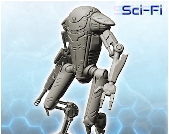 Ruesis combat robot (17) - STL 3D Printing Printer Meca 28mm 32mm 15mm 6mm Terrain Tech City SciFi Science Fiction SF