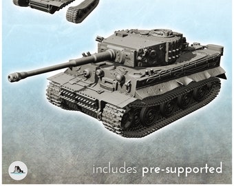 Panzer VI Tiger Ausf. E - STL 3D Printing World War Two Second German tank Germany Konlfikt 47