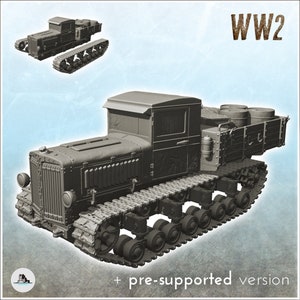 Komintern heavy artillery tractor - Stl 3D Printing WW2 Second USSR tank Russian Konlfikt 47