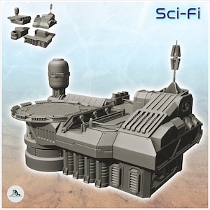 Reinforced command base with landing platform 7 Scenery BattleTech MechWarrior Scifi Science fiction SF 40k Grimdark image 1