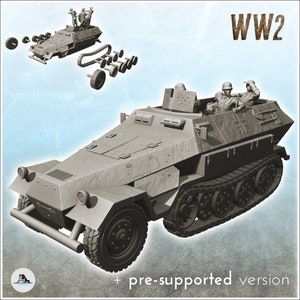 Sd.Kfz. 251-1 Ausf. A - STL 3D Printing World War Two Second German tank Germany Konlfikt 47