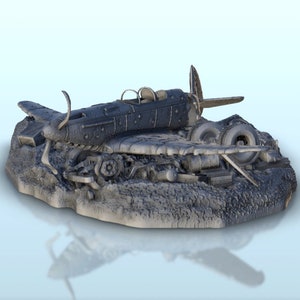 Airplane carcass of crashed Yakovlev Yak-3 - Stl 3D Printing WW2 Second USSR plane Russian Konlfikt 47