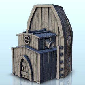 Pirate house boat-shaped (4) - STL 3D Printing Pirate Jungle Island Beach Piracy Caribbean Medieval
