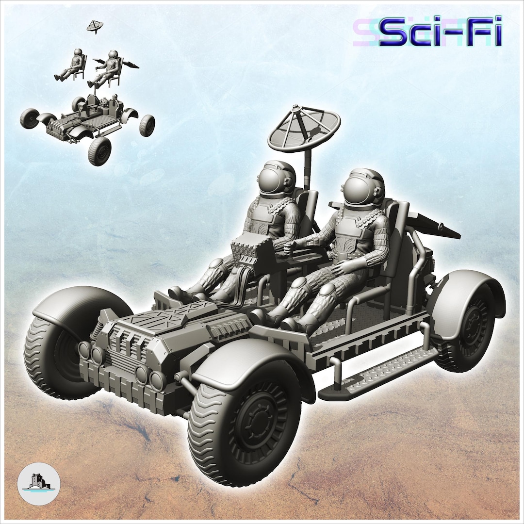 Planetary Exploration Rover With Two Astronauts (2) - STL 3D Printing ...