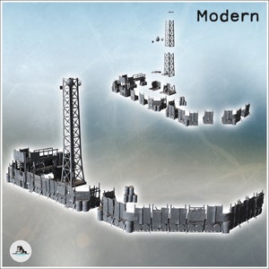 Post-apocalyptic modern fortifications with sheet metal - STL 3D Printing SF Futuristic Futur Post apocalypse Postapo Cyberpunk Cyber Zombie