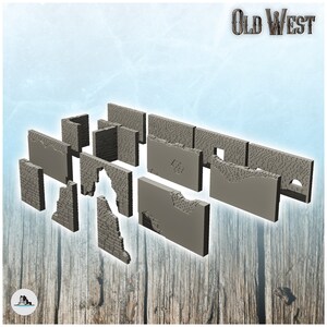 Brick Wall Set - STL 3D Printing Cowboy USA United States Civil War ACW Secession American Historical