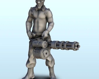 Clown with mini-model 2 (+ supported version) - STL 3D Printing Modern Warfare Contemporary Armies Bolt Flames