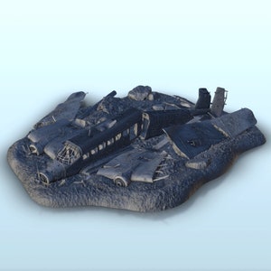 Airplane carcass of crashed Junkers Ju 52 &#39;&#39; Tante Ju &#39;&#39; - STL 3D Printing World War Two Second German Germany Konlfikt 47