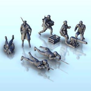 第二次世界大戦のロシア歩兵セクション 1 - STL 3D プリント東部戦線ソビエト連邦ベルリン 1939 1941 1945