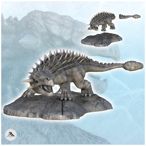 Akilosaourus dinosaur (15) - STL 3D Printing Prehistoric animal HD Paleoart