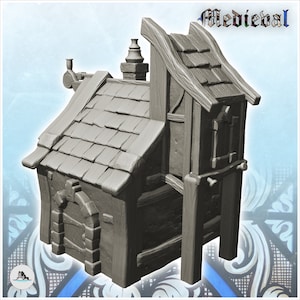 Medieval house 7 - STL 3D Printing scenery terrain architecture Bolt Action Flames of War