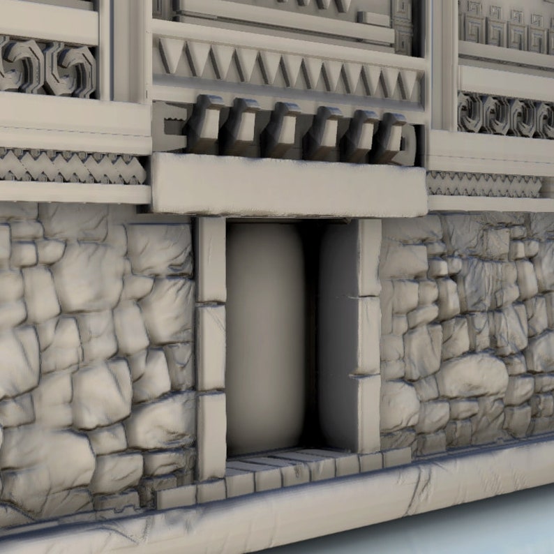 May include: A close-up of a stone wall with a doorway. The doorway is arched and has a stone lintel. The wall is made of rough-hewn stones.