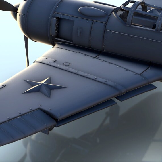 Lavochkin La-7 - Stl 3D Printing WW2 Second USSR Plane
