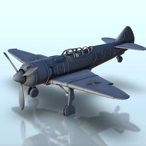 Lavochkin La-7 - Stl 3D Printing WW2 Second USSR plane Russian Konlfikt 47