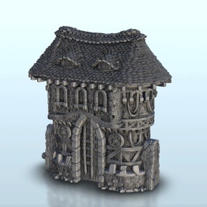 Medieval fortified city gate - STL 3D Printing scenery terrain architecture Bolt Action Flames of War