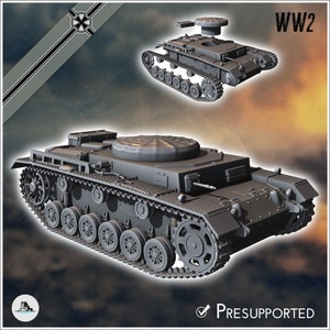 Munitionspanzer III - STL 3D Printing World War Two Second German tank Germany Konlfikt 47