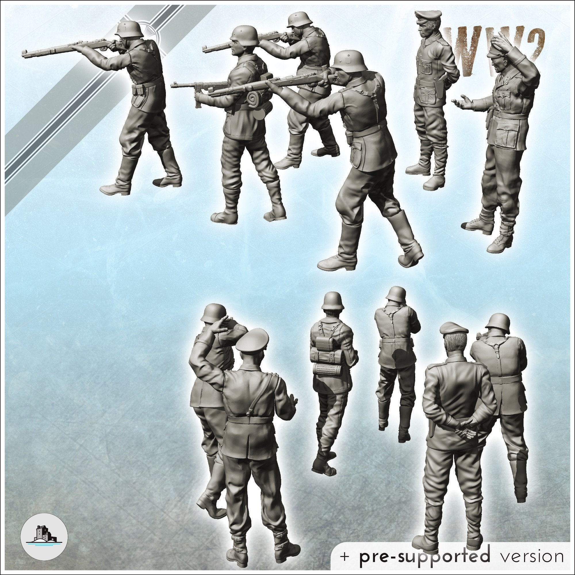ミリタリー Presser miniaturfiguren HO 337 <16337> ミリタリー Presser miniaturfiguren HO 337 <16337> Presser