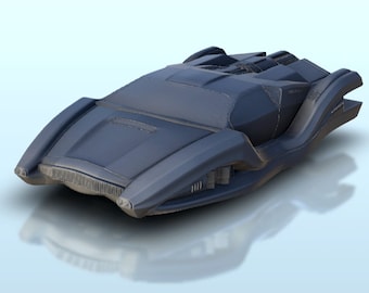 Luxurious SF flying car - STL 3D Printing Post-apo apocalypse SF Sci-Fi Star Cyberpunk Future Space Cyborg Model