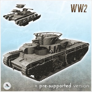 T-35A M1934 - Stl 3D Printing WW2 Second USSR tank Russian Konlfikt 47