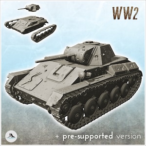 T-70 - Stl 3D Printing WW2 Second USSR tank Russian Konlfikt 47