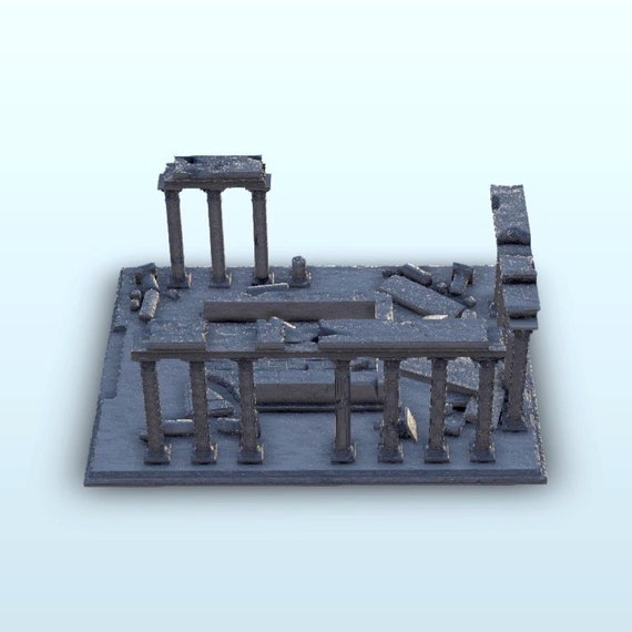 Temple in Ruins 7 - STL 3D Model Printing Ancient Classic