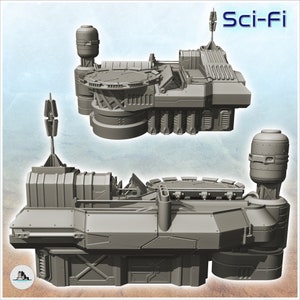 Reinforced command base with landing platform 7 Scenery BattleTech MechWarrior Scifi Science fiction SF 40k Grimdark image 3