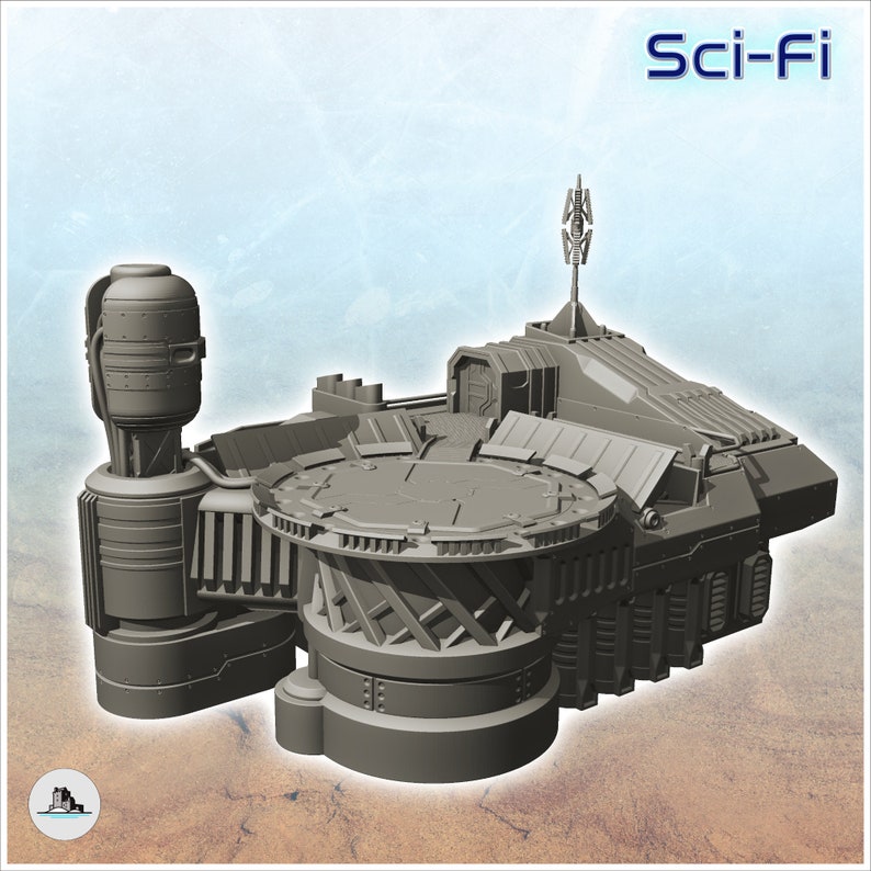 Reinforced command base with landing platform 7 Scenery BattleTech MechWarrior Scifi Science fiction SF 40k Grimdark image 2