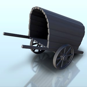 二輪オリエンタルカート 1 - STL 3D 印刷装飾車両 CLASH of Katanas Samurai Pacific Medieval