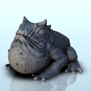Giant frog (+ pre-supported version) (8) - STL 3D Printing Printer Model Sla Fdm Prints D&D RPG