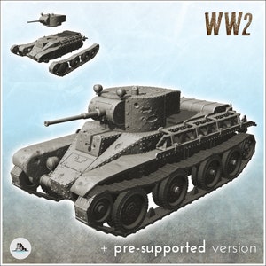 BT-5 - Stl 3D Printing WW2 Second USSR tank Russian Konlfikt 47