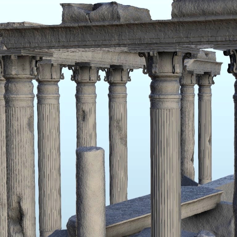 Temple in Ruins 7 - STL 3D Model Printing Ancient Classic Old Archaic ...