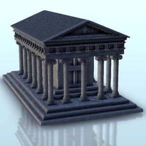 Tempio greco 4 - STL Stampa Modello 3D Antichità Storico Latino antico