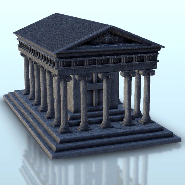 Greek temple 4 - STL 3D Model Printing Ancient Classic Old Archaic Historical