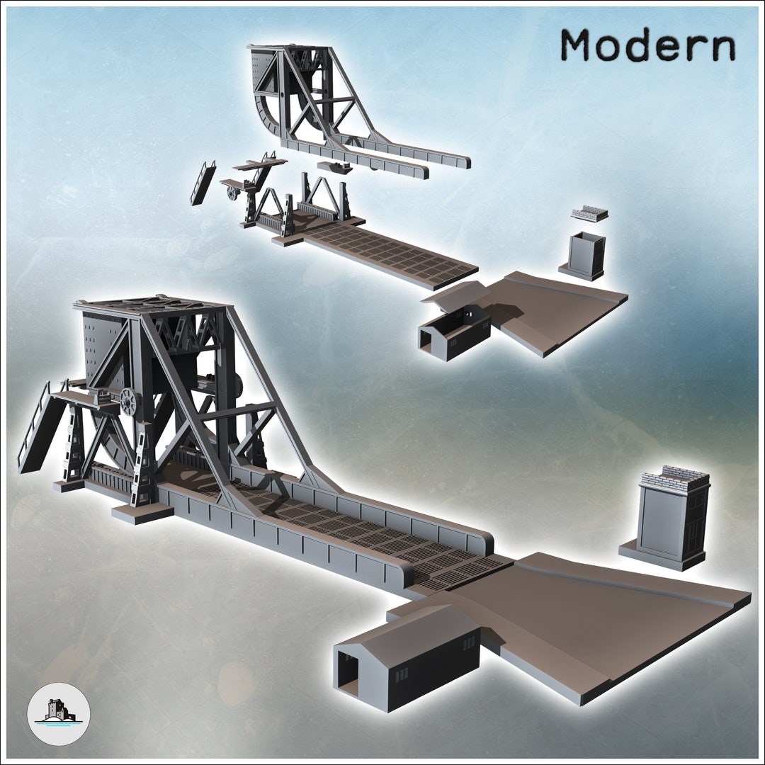 Pegasus Bridge (bénouville, Normandy, France) - STL 3D Printing WW2 ...