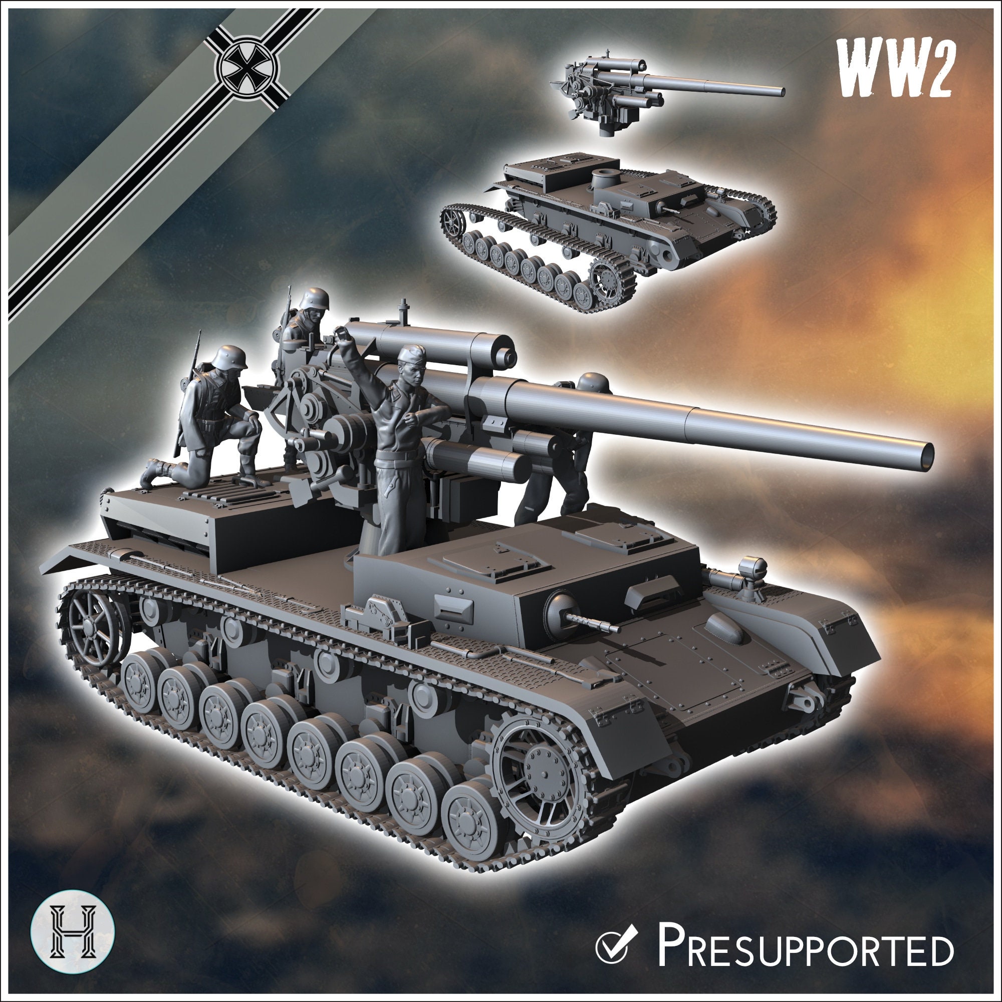 Char panzer iv 135 / canon court / german / allemand / militaria - Collection