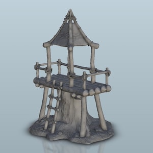 Wooden outpost 26 - STL 3D Printing scenery terrain architecture Bolt Action Flames of War